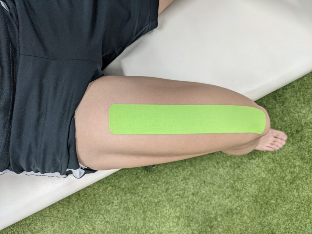 ふとももの張り 痛みに対するテーピング Pleady