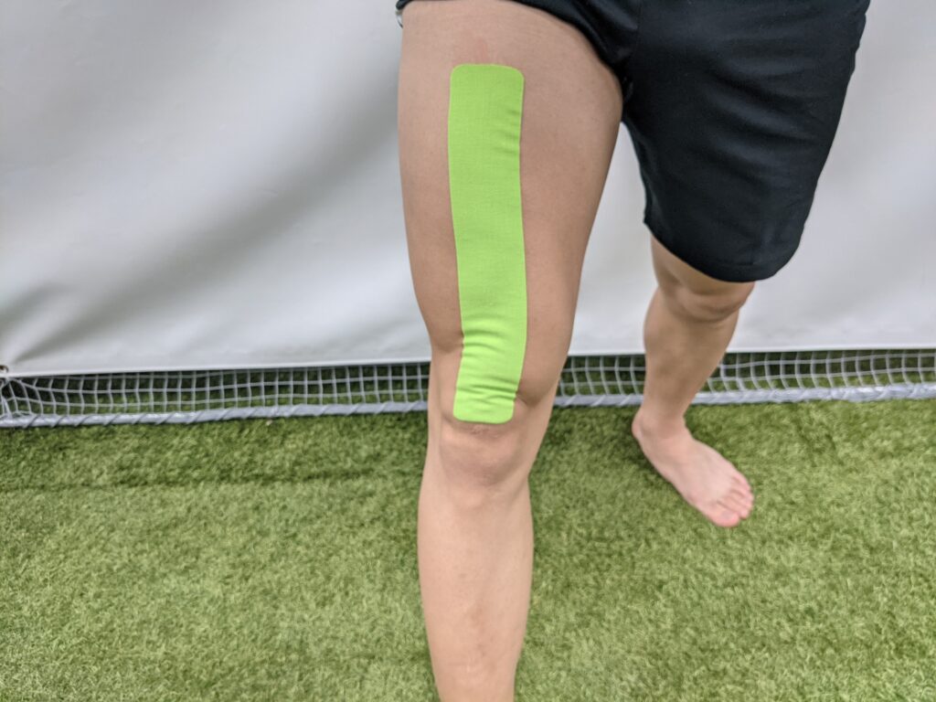 ふとももの張り 痛みに対するテーピング Pleady ふとももの張り 痛みに対するテーピング Pleady